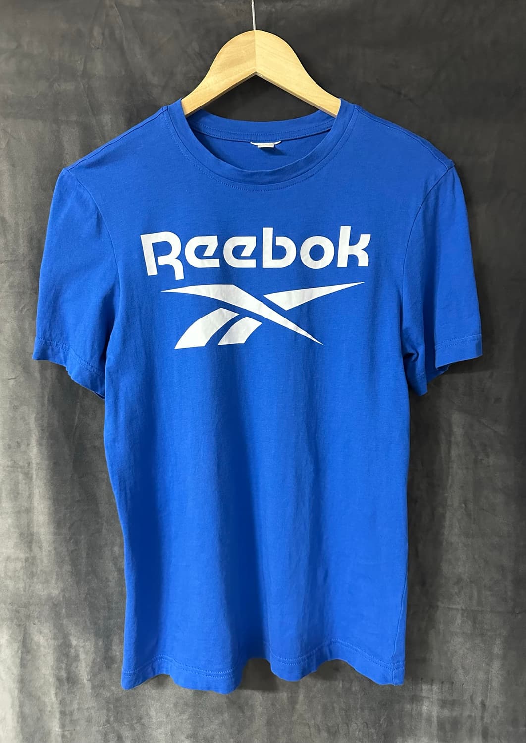 리복 REEBOK 클래식 빅로고 반팔 티셔츠 블루 실측M 올드스쿨 상품이미지1