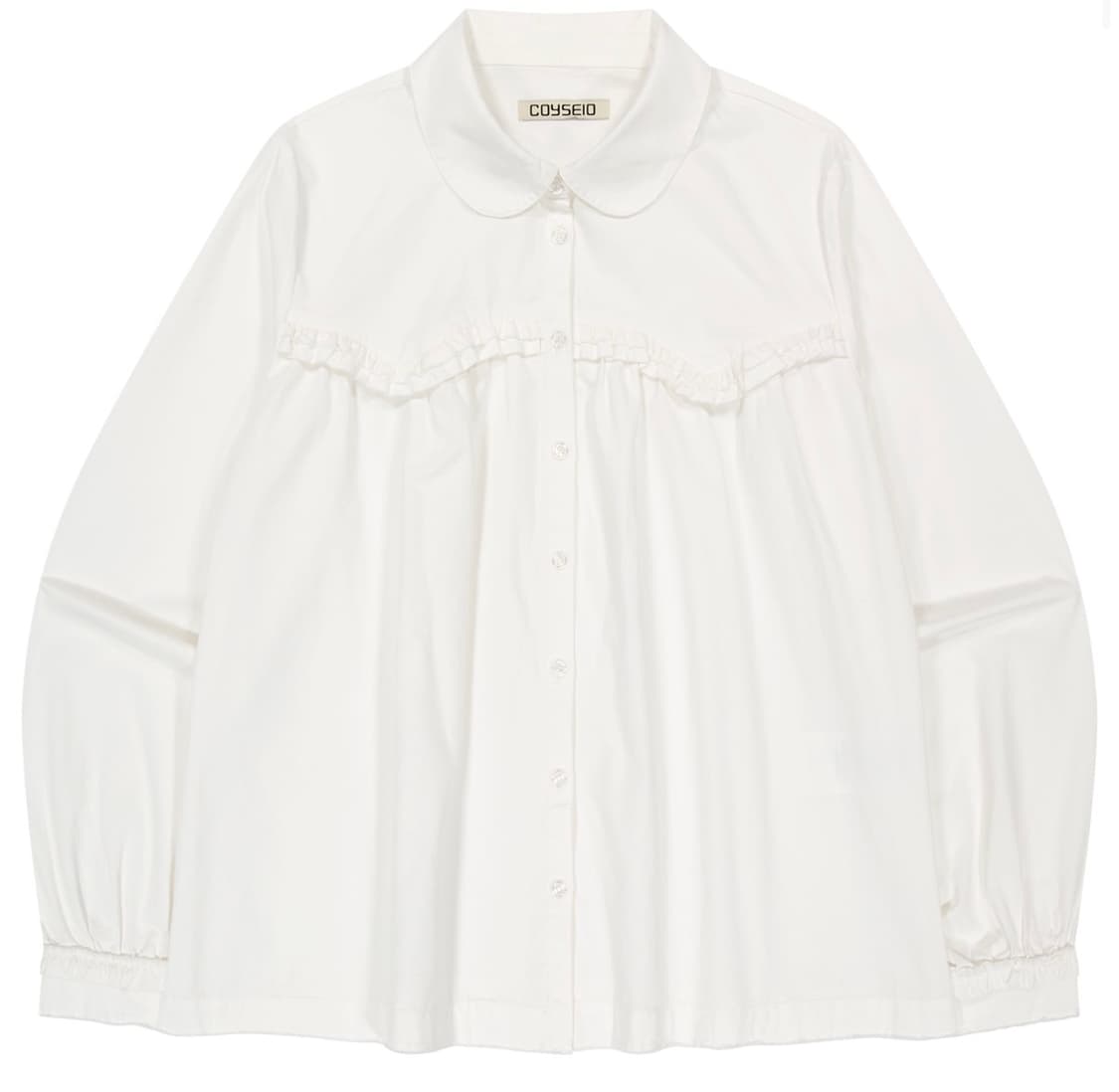 코이세이오  ROUGH CUT FRILL SHIRT IVORY 상품이미지1