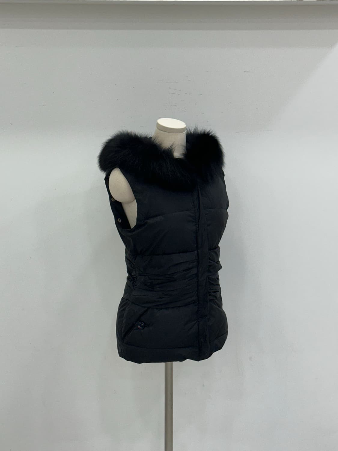 블루마린 퍼 패딩 조끼 상품이미지2