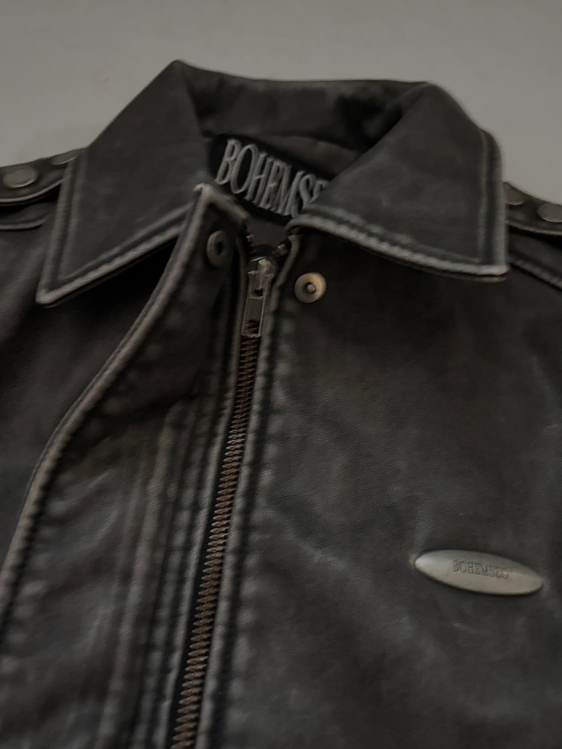 • Bohemian Seoul Leather Bomber Washed G 상품이미지9