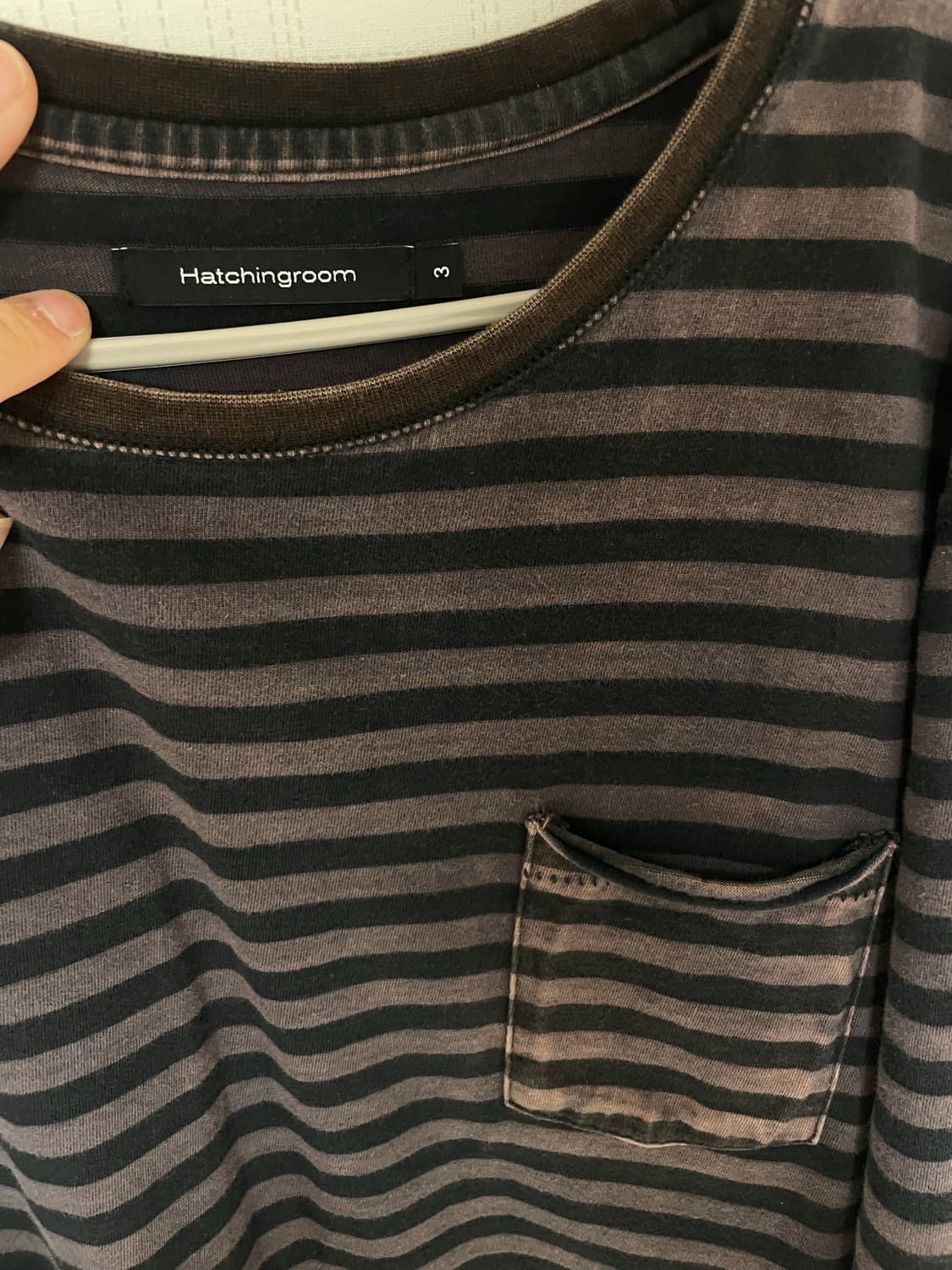 해칭룸 스트라이프 포켓 티 상품이미지5