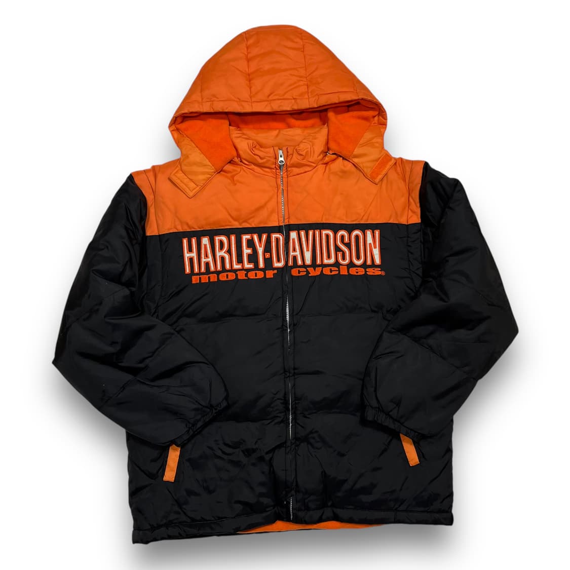 할리데이비슨 빅로고 해체주의 패디드 후디 집업 상품이미지3