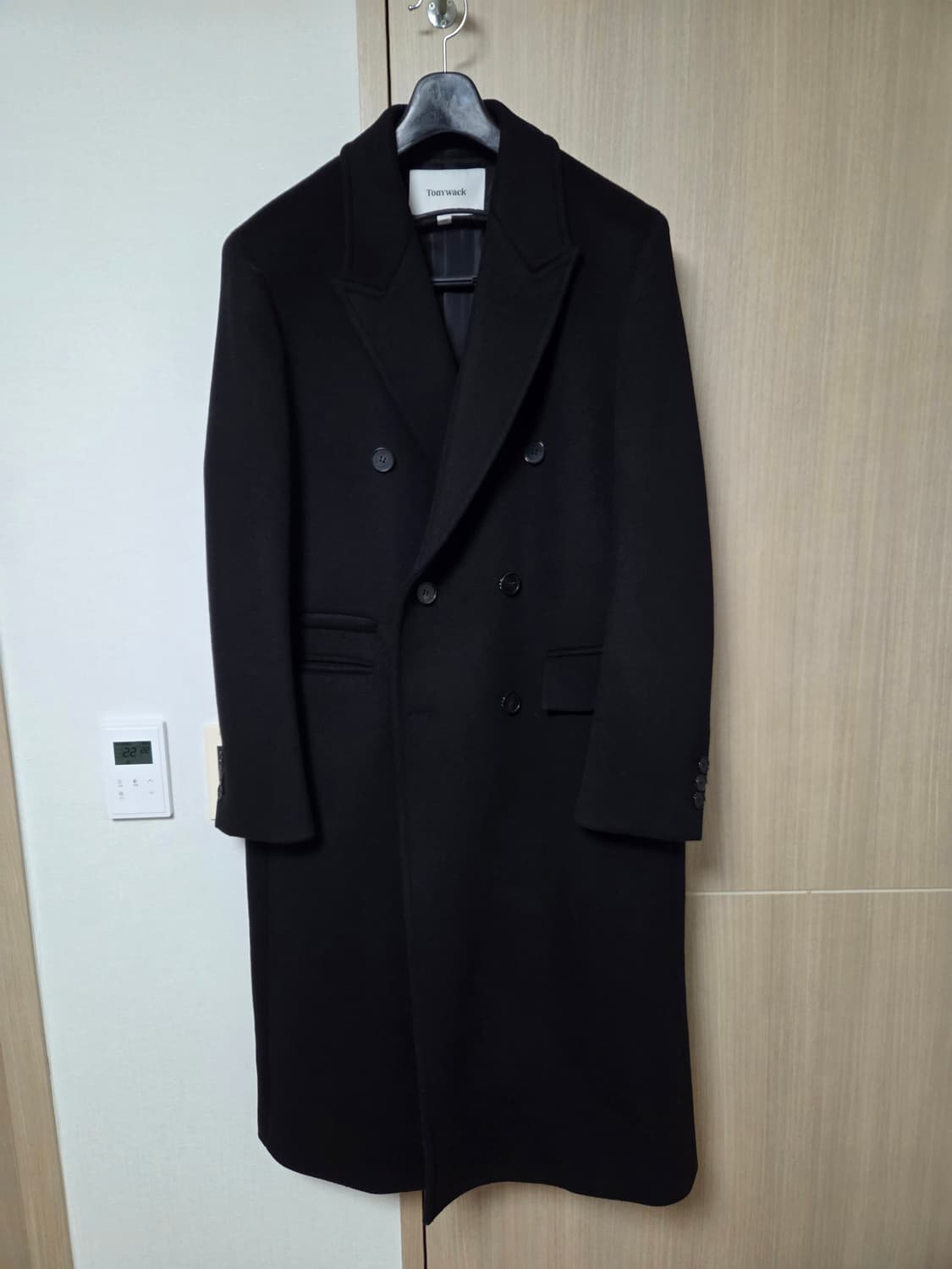 [M] 토니웩 캐시미어 더블브레스트 코트 블랙 (24년도 구입) 상품이미지1