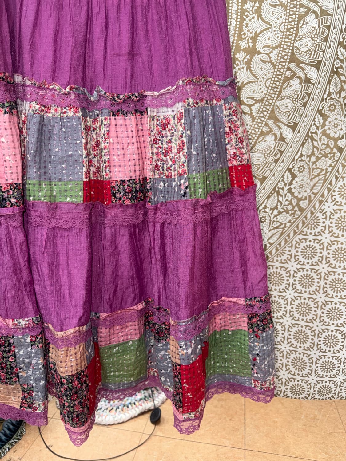 모리 여성 패치 디테일 밴딩 스커트  상품이미지4