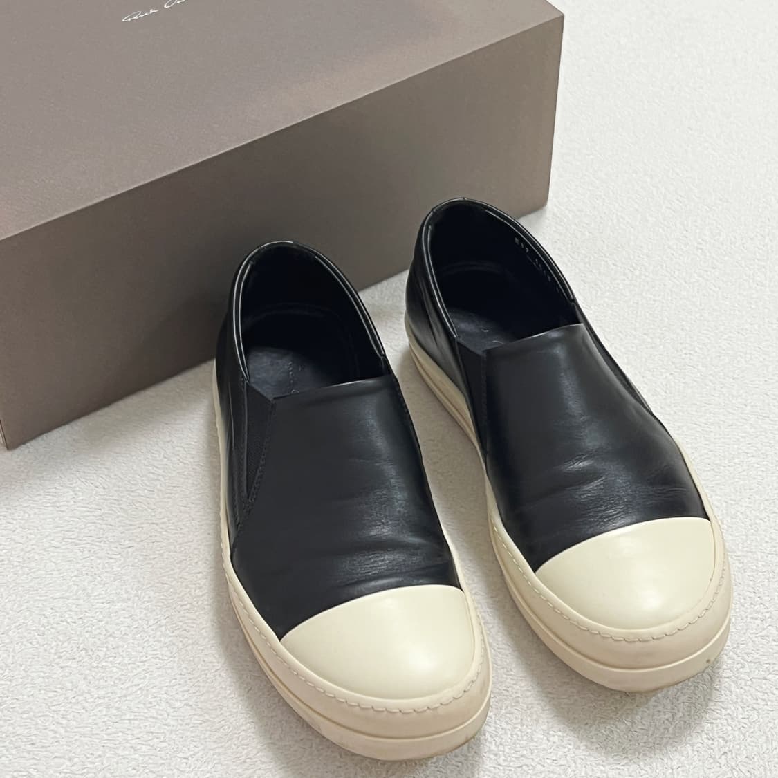 릭오웬스 17SS 스니커즈 슬립온 블랙 레더 LPO 상품이미지3