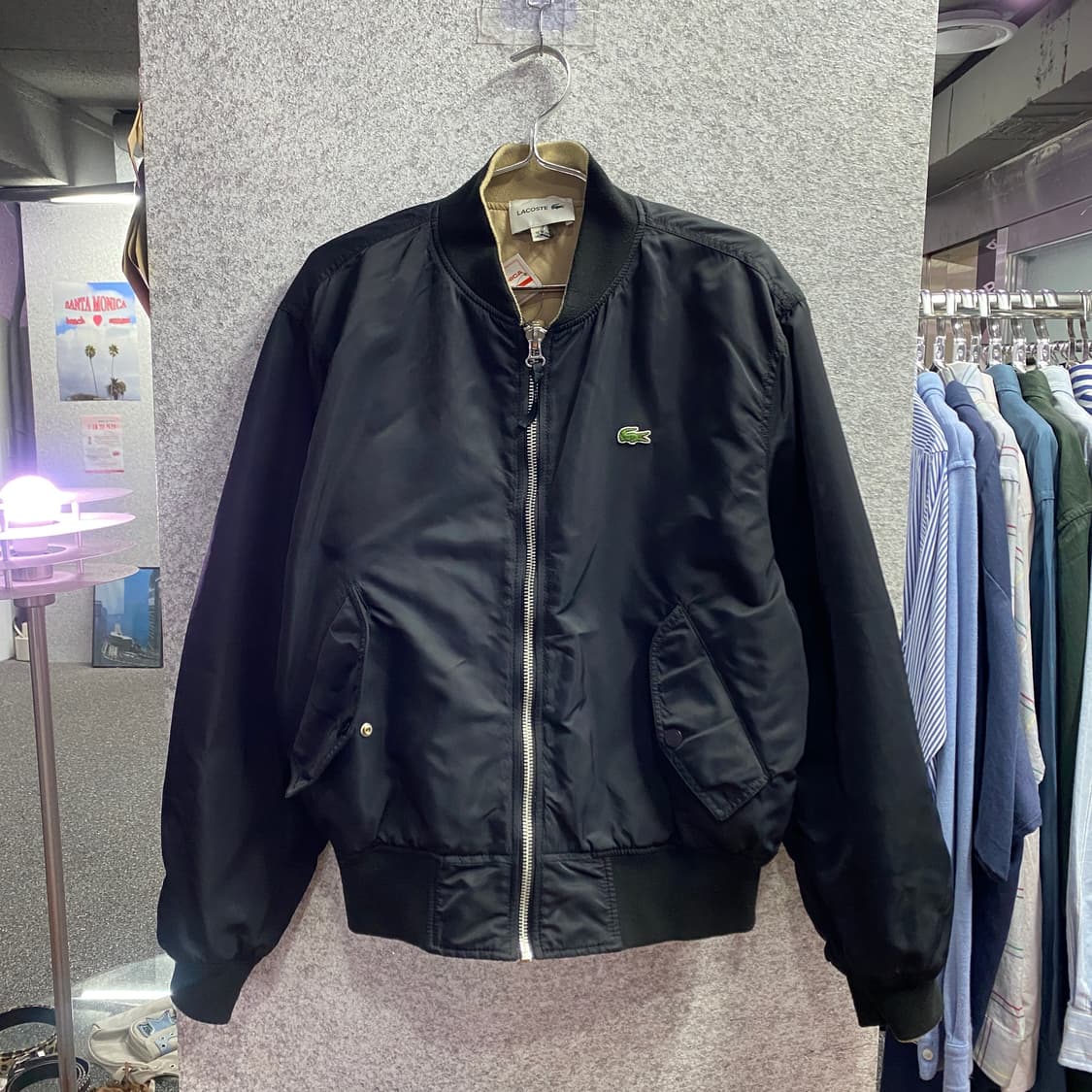 라코스테 리버시블 퀄팅 나일론 블루종 자켓 B3984  상품이미지6