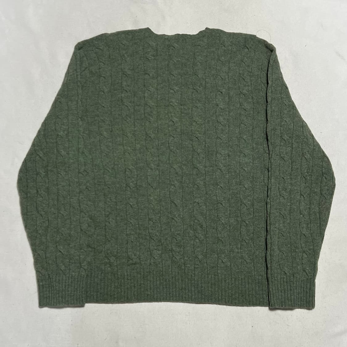 XL 폴로랄프로렌 메리노 울 그린 케이블 니트 상품이미지3