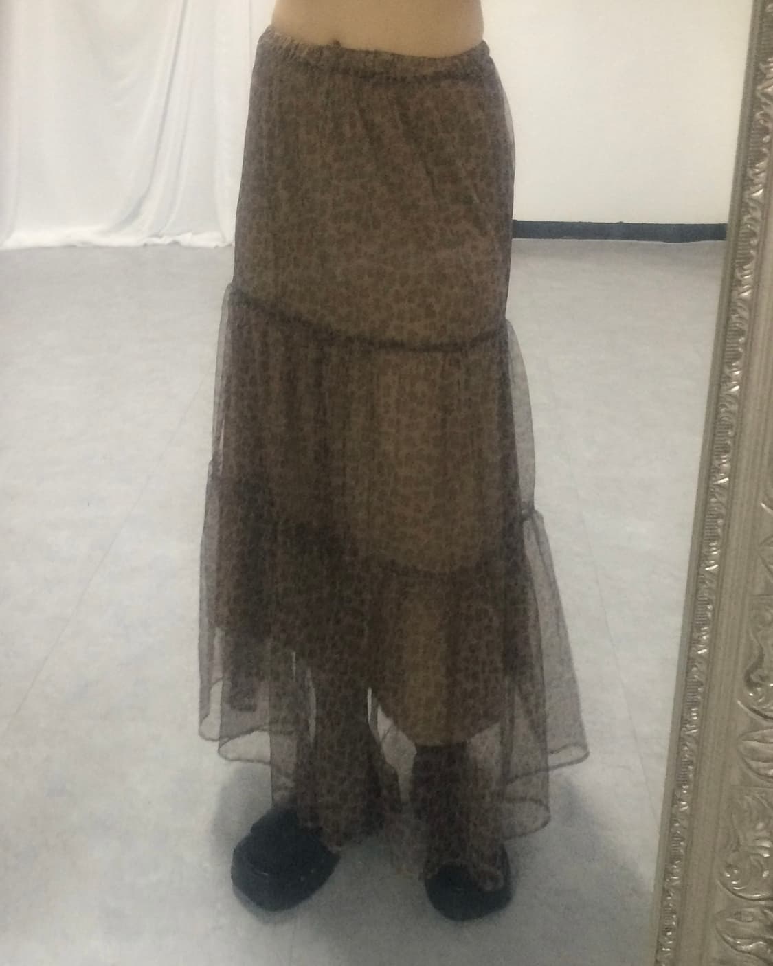 Leopard pattern sha long skirt 상품이미지5