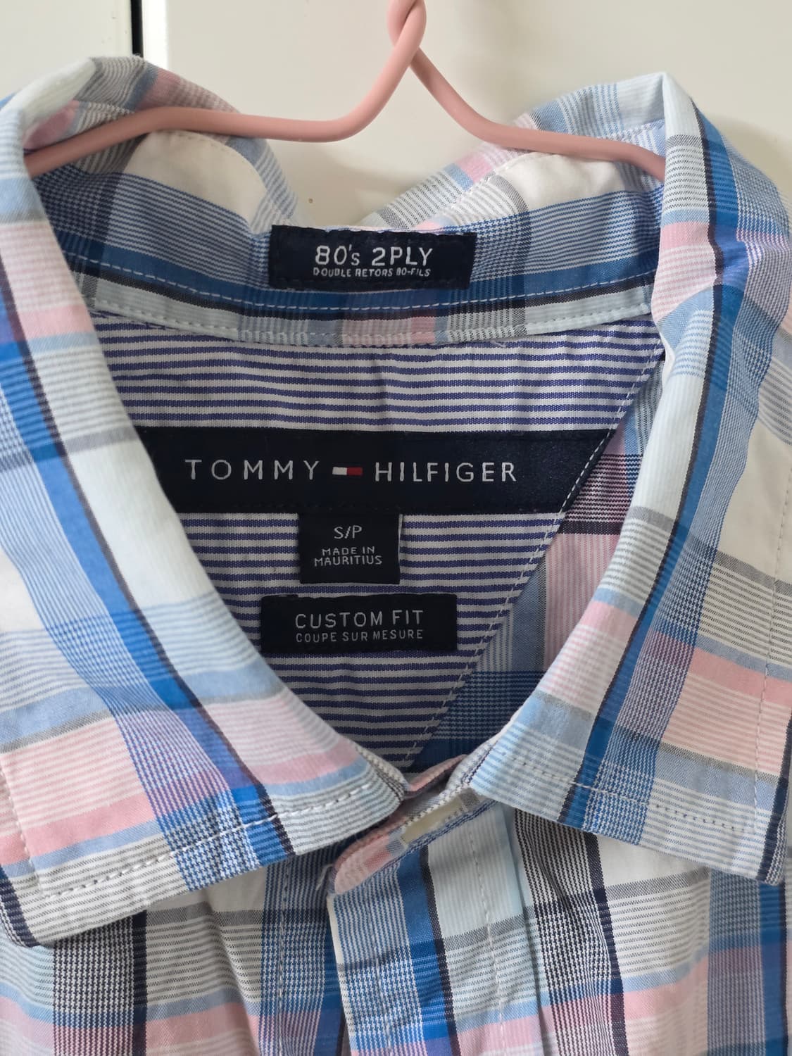타미힐피거 체크 셔츠 S 커스텀 핏 상품이미지3