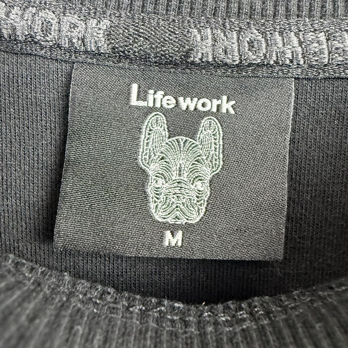 (M) 라이프워크 헤비웨이트 스트링 반팔 티 블랙 상품이미지3