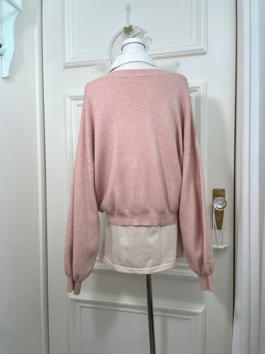 pink ivory twist knit mini skirt(size-M) 상품이미지6