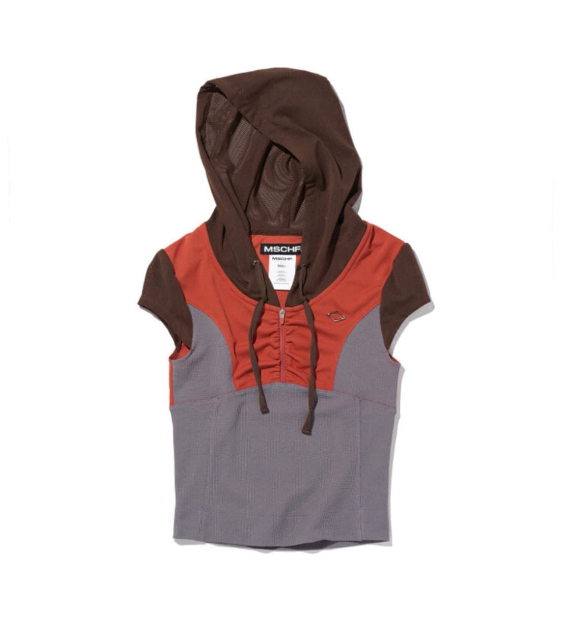 미스치프 HOODED TRACK HALF ZIP-UP (BROWN/ORA 상품이미지1