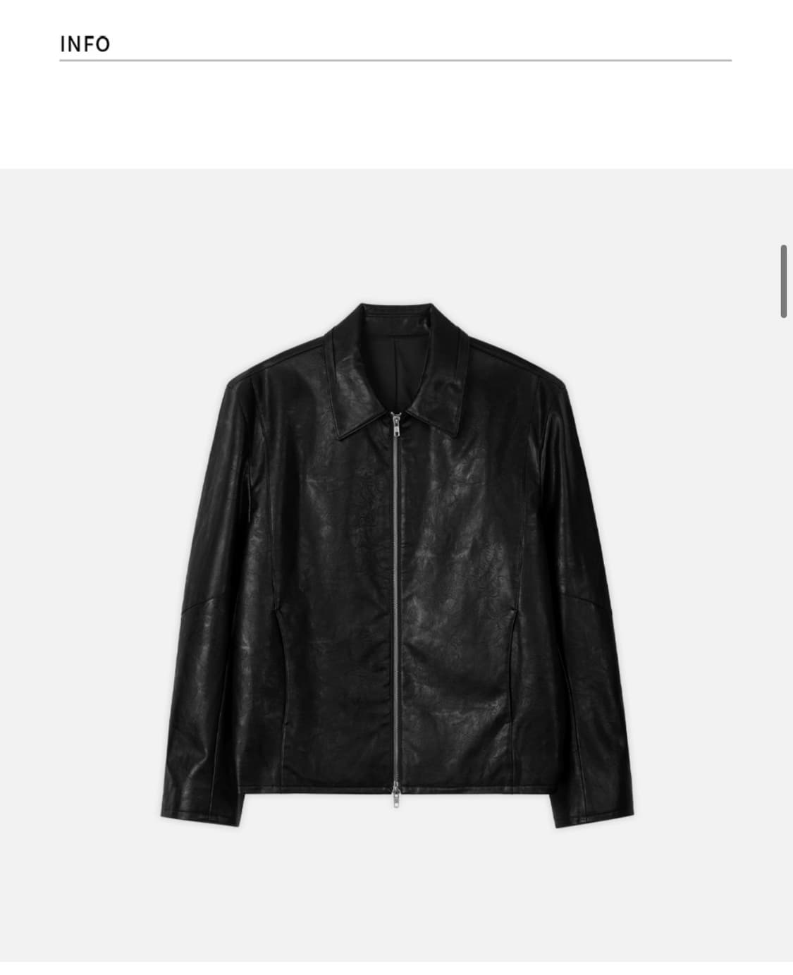 (L) 드로우핏 리파인드 라인 레더 자켓 [BLACK] 판매 상품이미지8