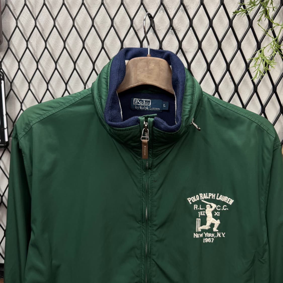 00s 폴로 랄프로렌 나일론 자켓 전면 로고 포인트 그린 상품이미지3