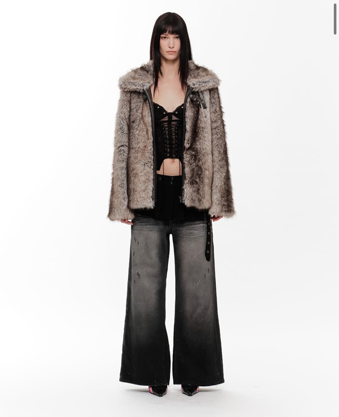 2000아카이브스 로체 퍼 자켓 그레이  상품이미지1