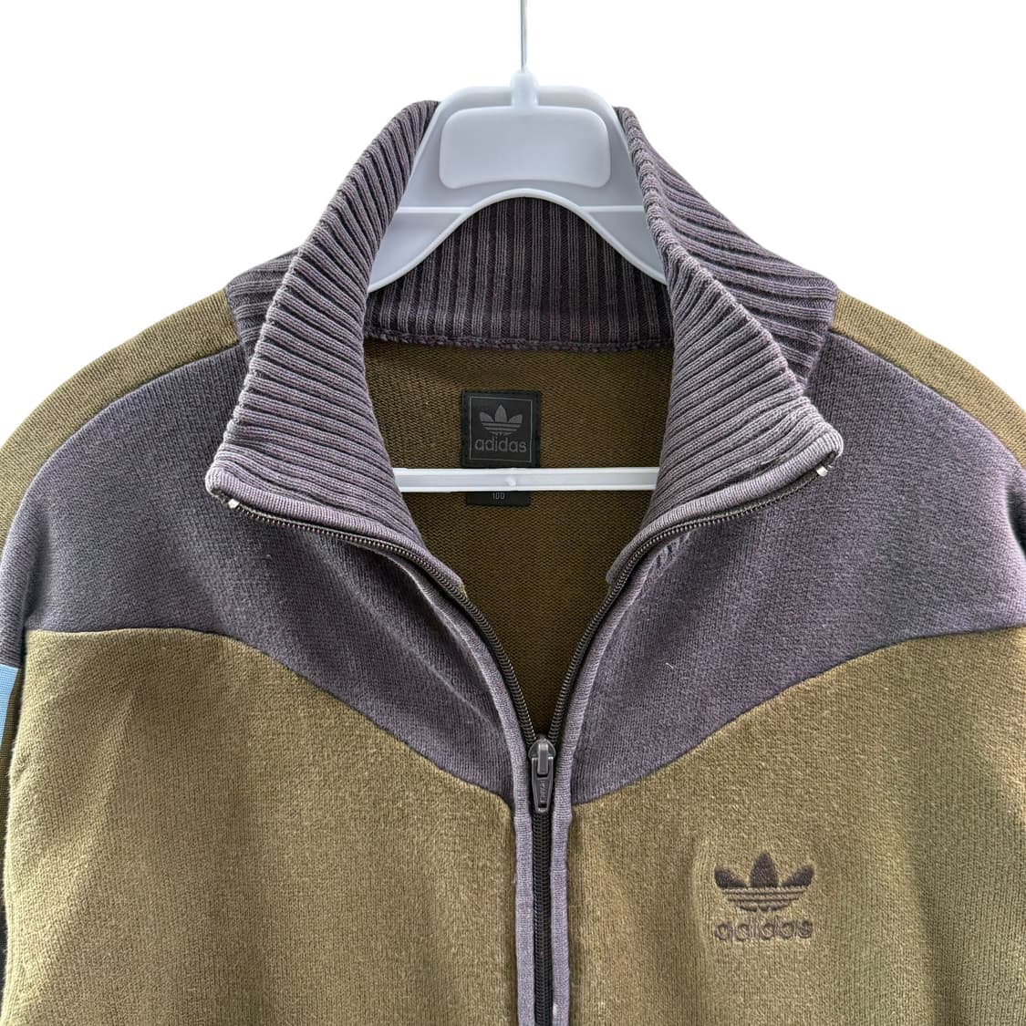 [L] 아디다스 카키 니트집업 상품이미지5