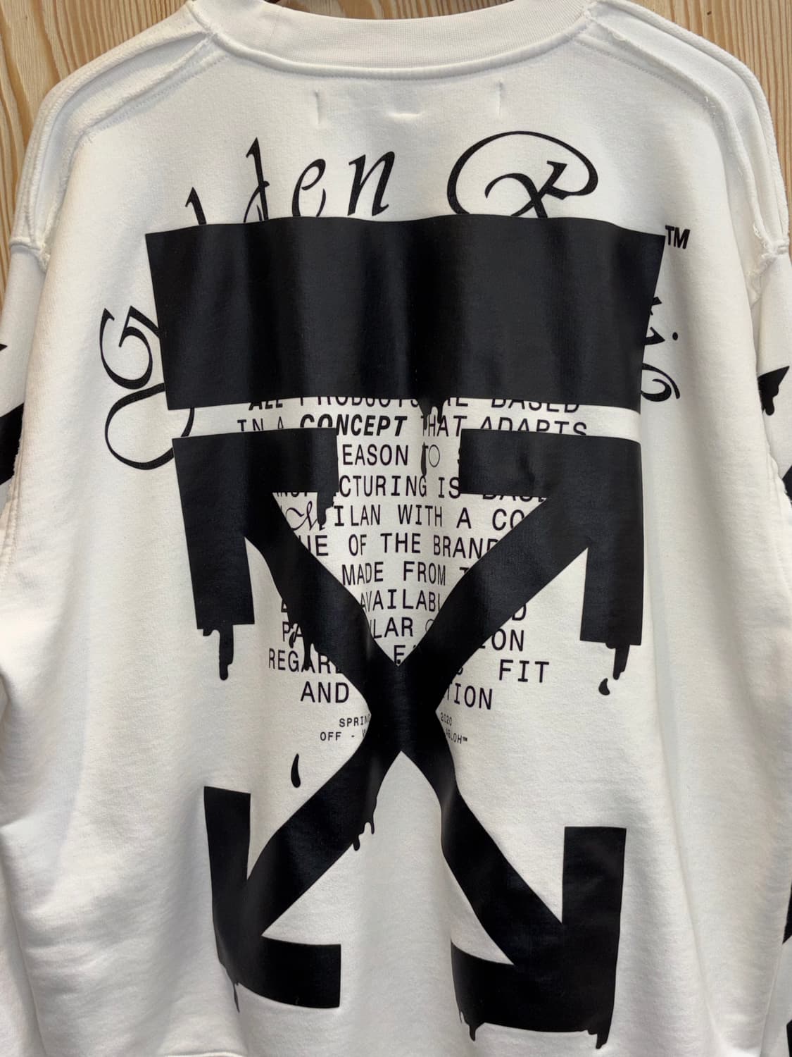 오프화이트 드리핑 애로우 인콤피우토 스웨트셔츠 상품이미지4