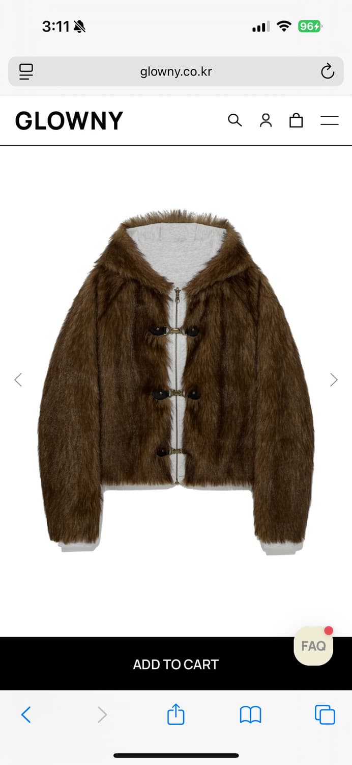 글로니 리버시블 퍼자켓 S사이즈 상품이미지1