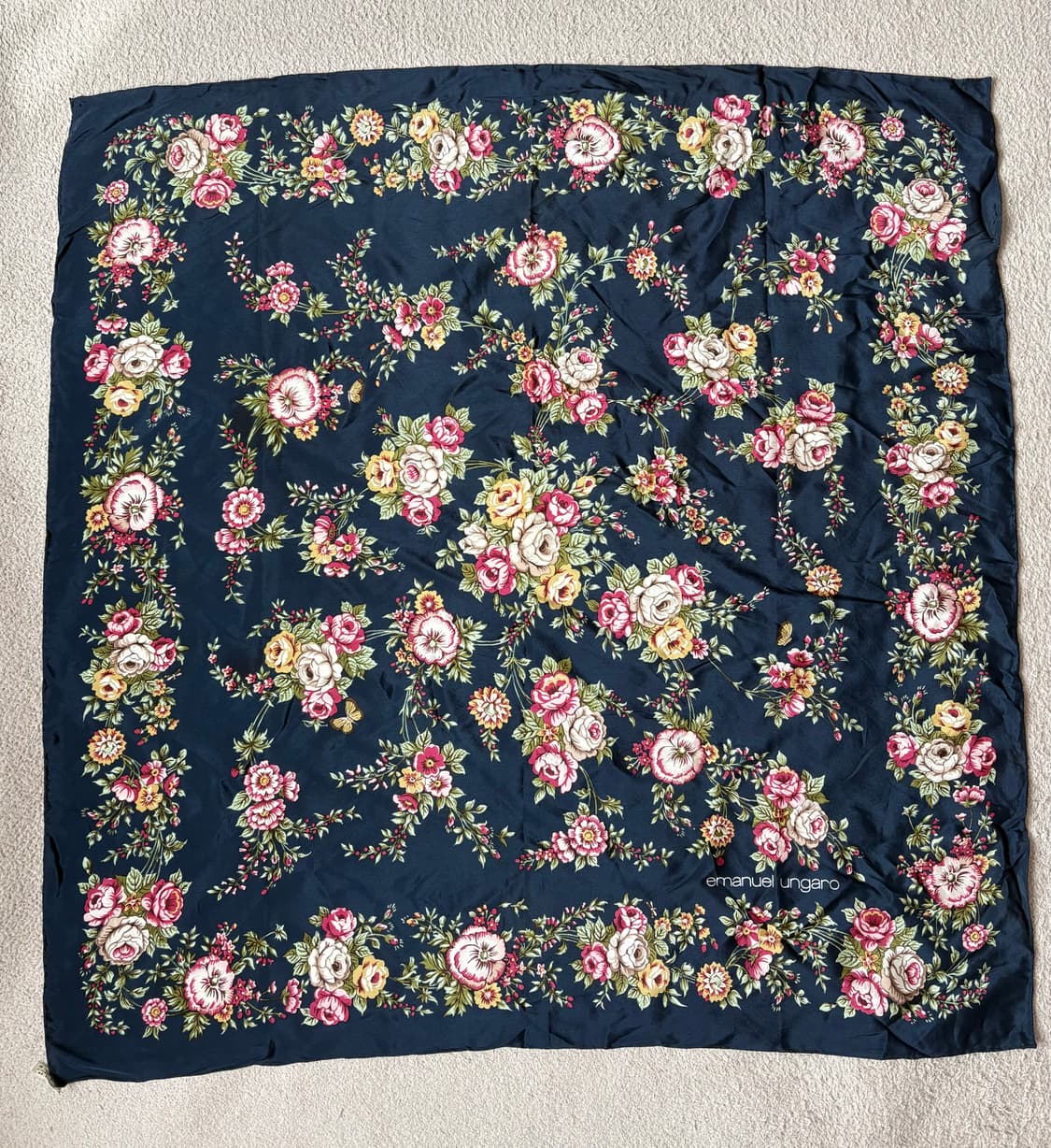 [정품] 에마뉘엘 웅가로 실크 빈티지 스카프 상품이미지1