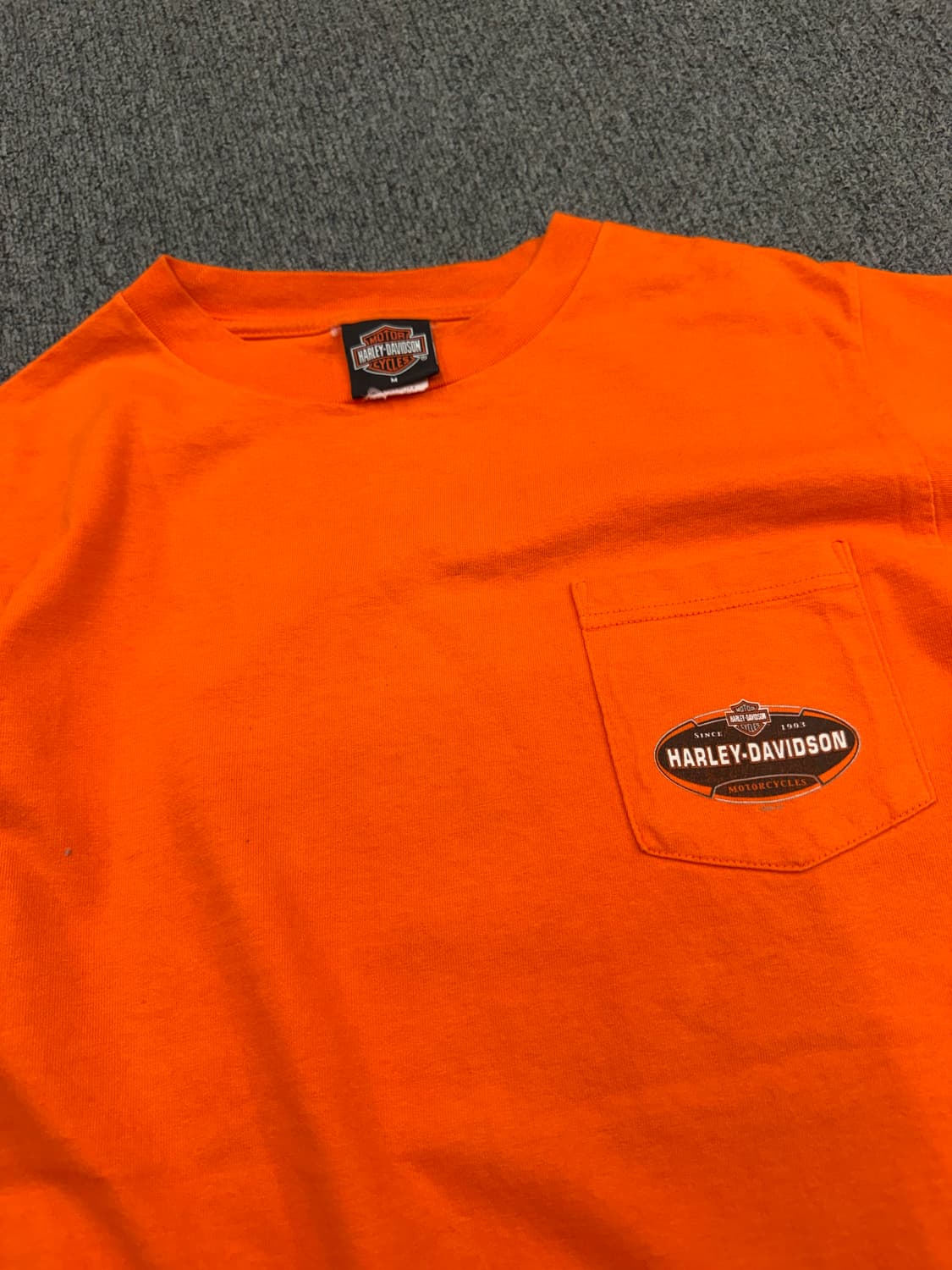 M)할리데이비슨 빈티지 프린팅 Las vegas 포켓 반팔 상품이미지2