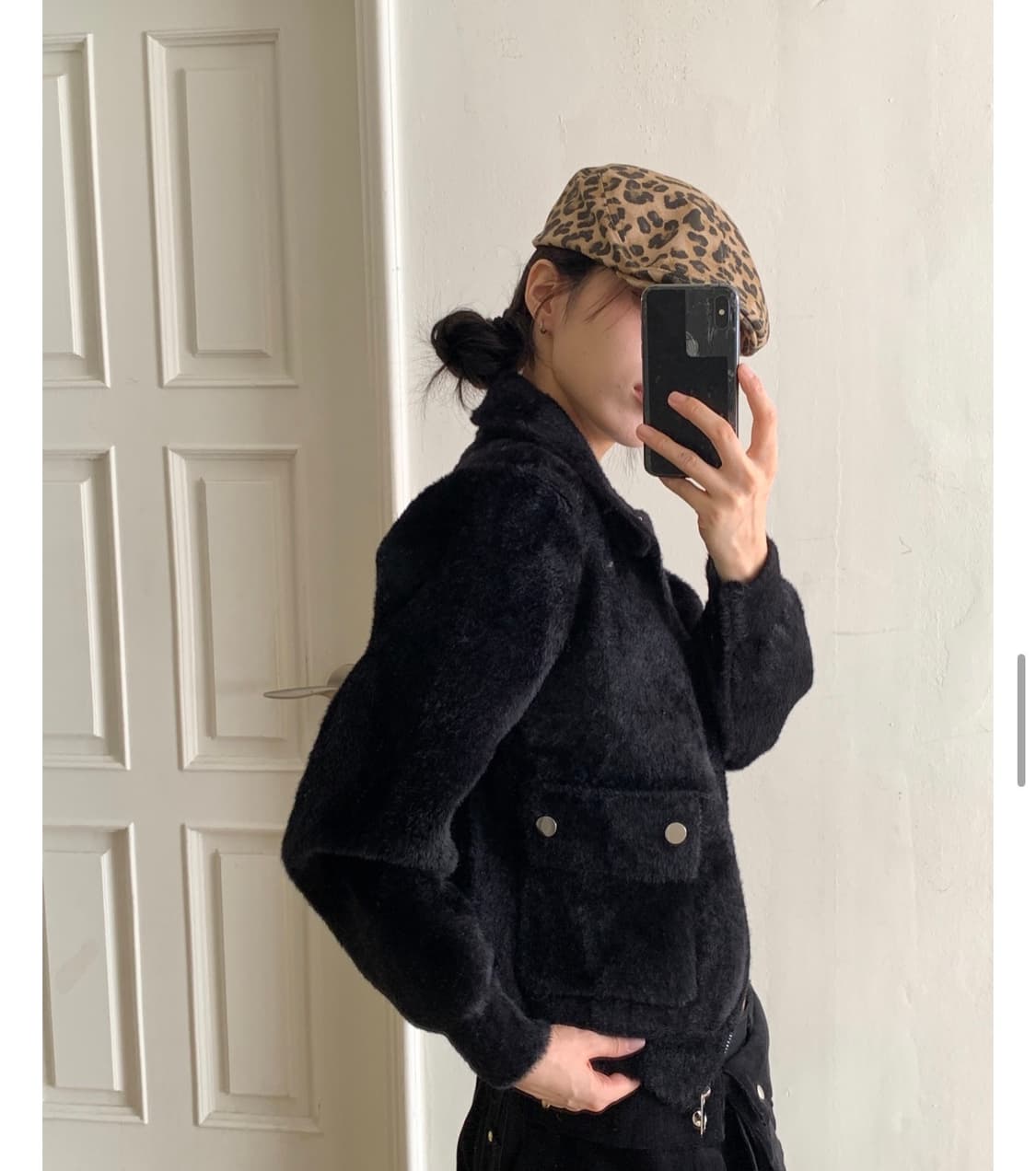 릿킴 FLAP POCKET FUR ZIP-UP 블랙 상품이미지2