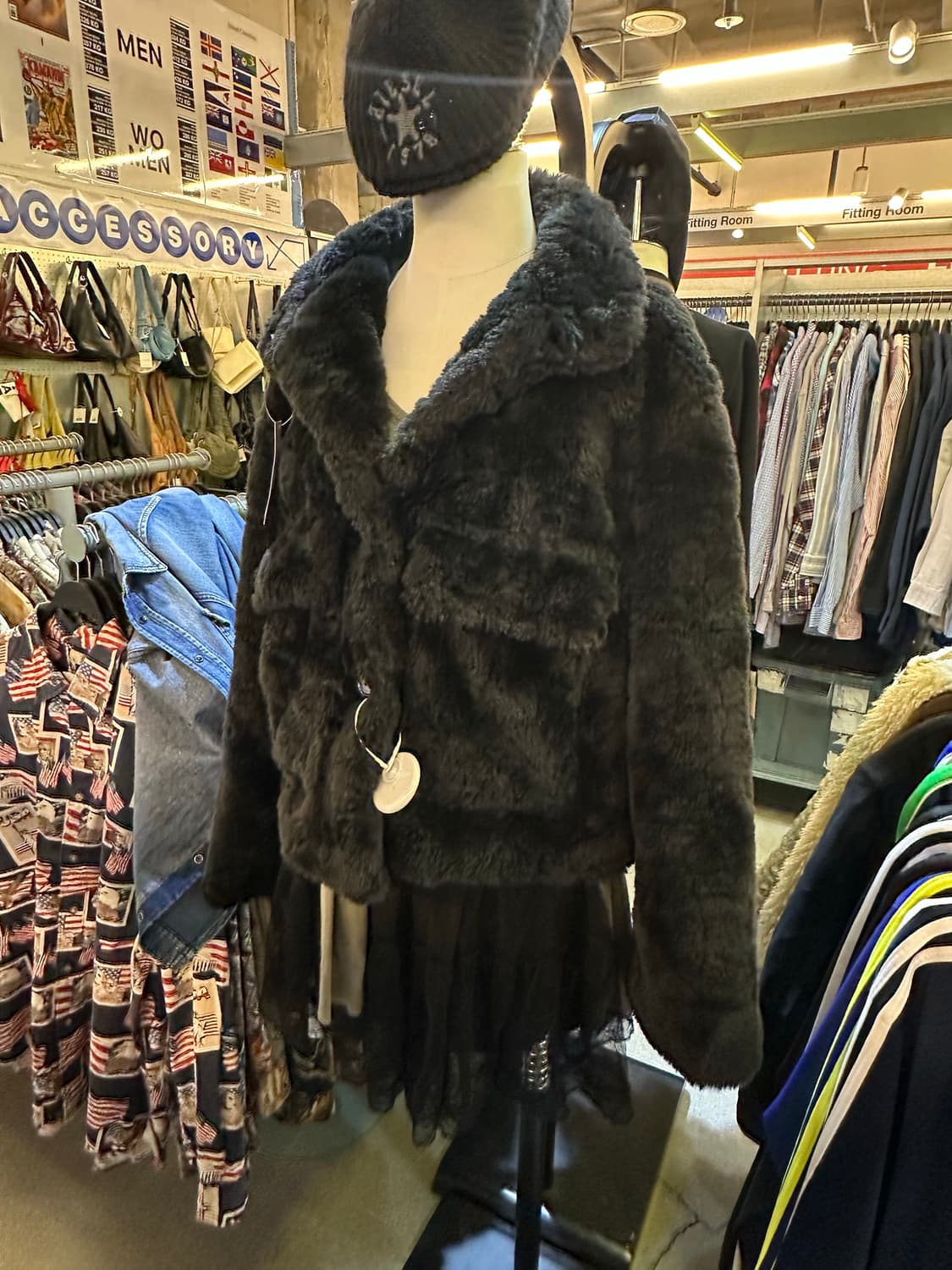 VINTAGE 빈티지 블랙 에코퍼자켓 상품이미지2