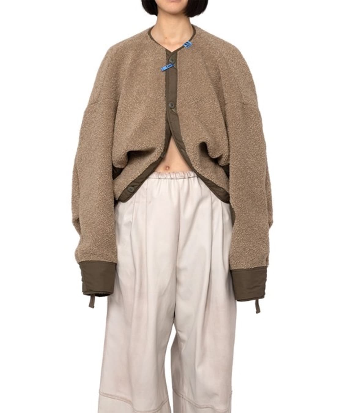 메종 미하라 야스히로 크롭 보아 플리스 블루종 FREE사이즈 상품이미지1