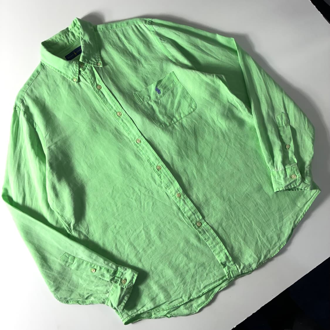 Polo  폴로 랄프로렌 자수 린넨 라이트그린 셔츠   상품이미지2