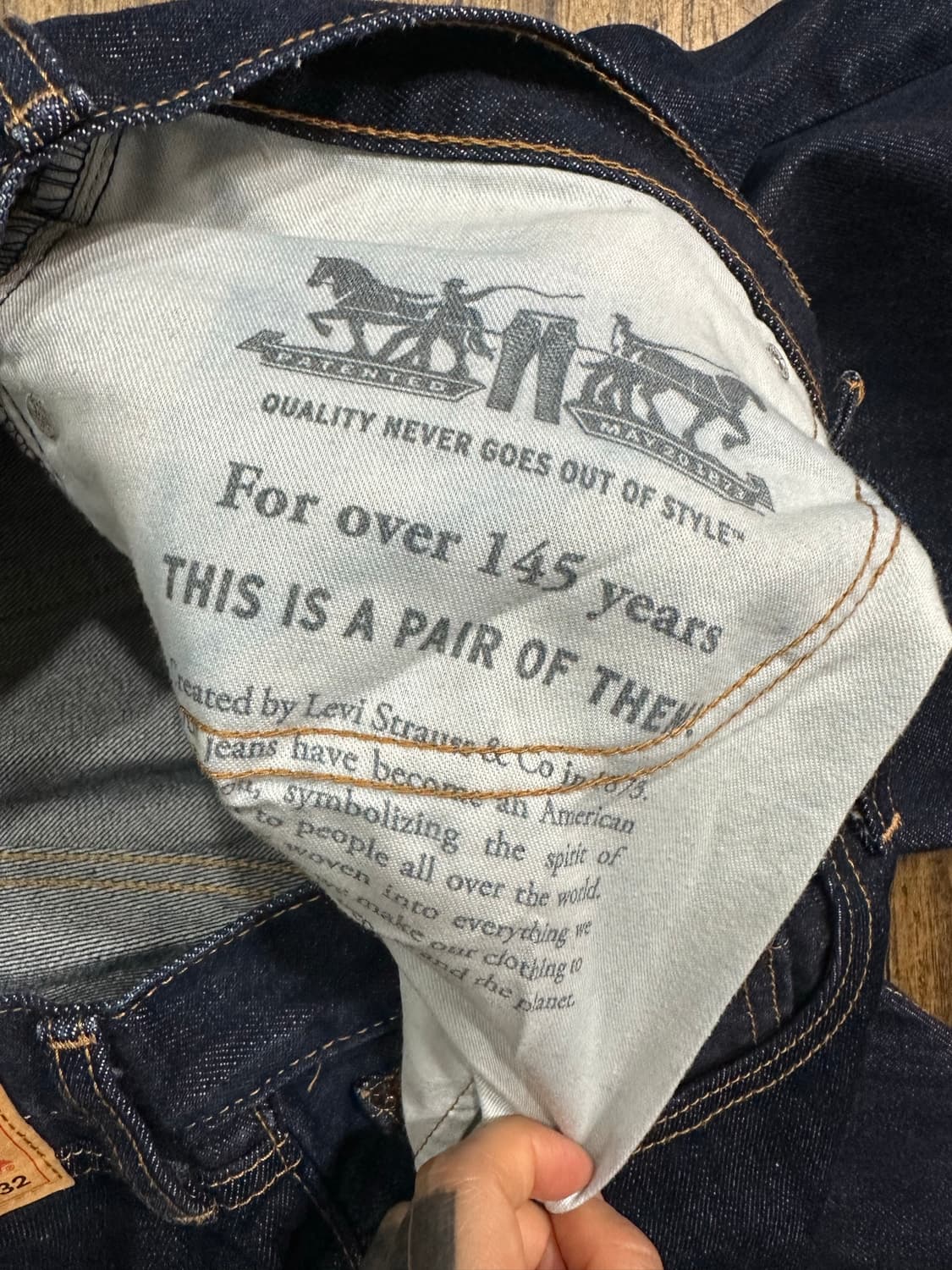 리바이스 LEVIS 505 레귤러핏 진청 데님 팬츠 W36 L32 상품이미지7