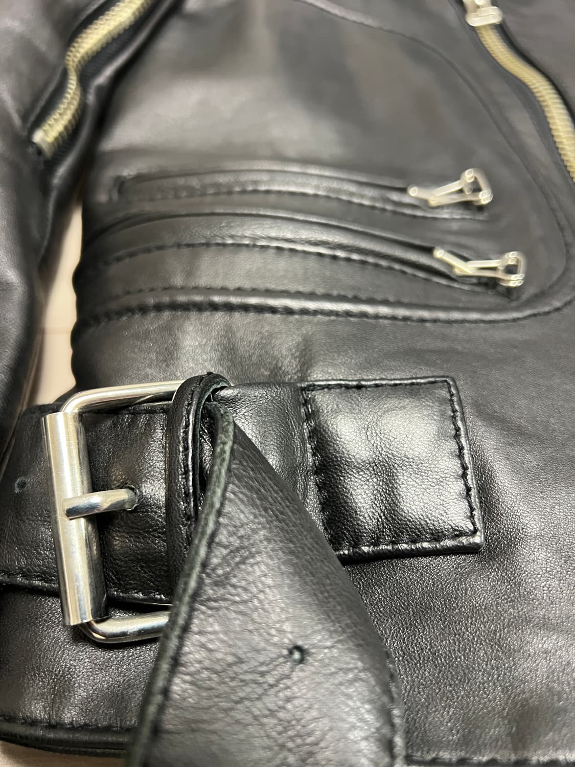 하이엔드 리얼 램스킨 바이커 라이더 자켓 / 48 상품이미지5