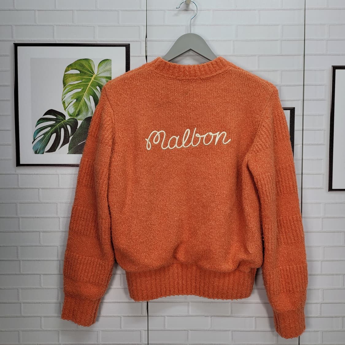 MALBON 말본 버킷 포인트 라운드 니트 스웨터 울 63% M 사이즈 상품이미지6