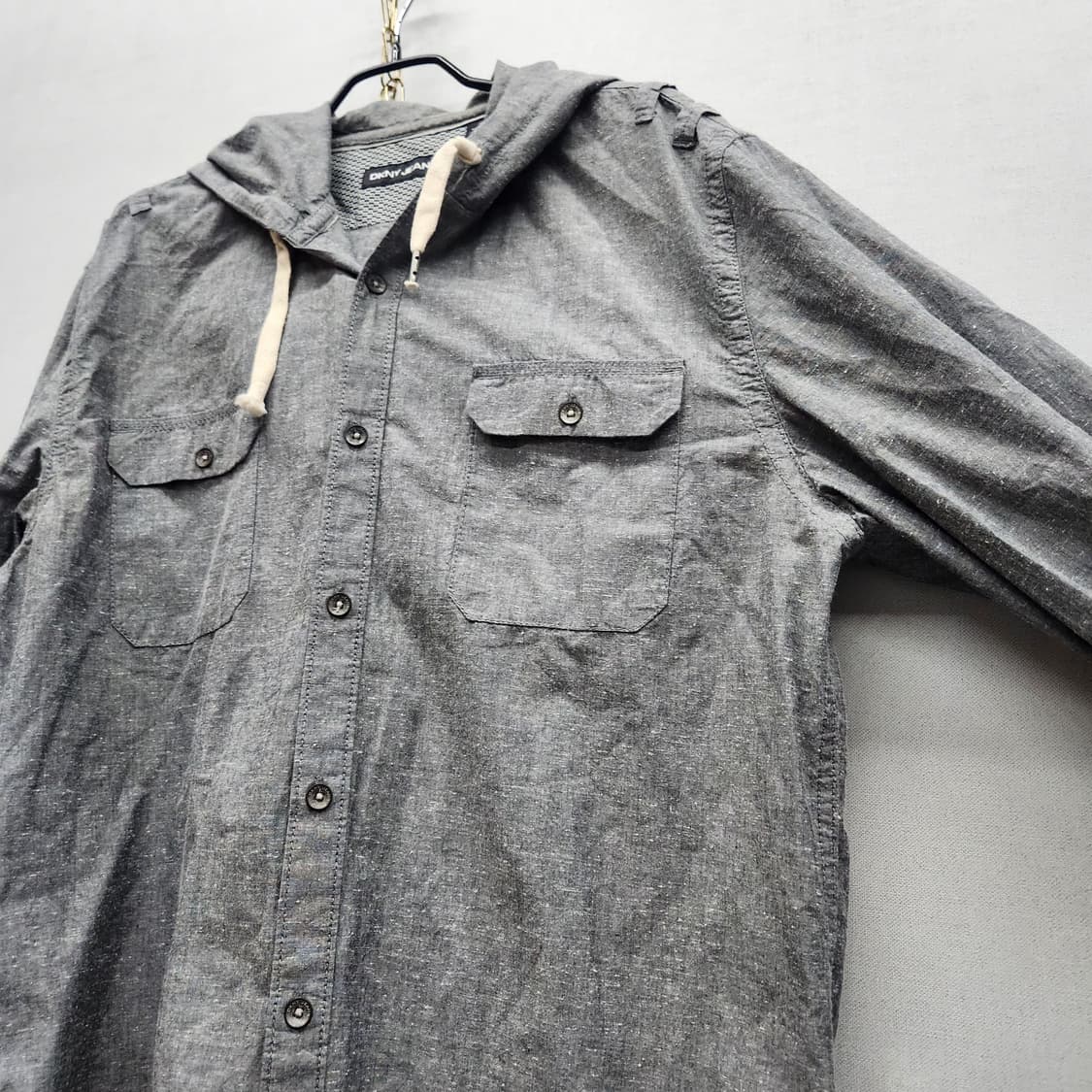 DKNY 진스 투포켓 후드 셔츠 L(XL) 상품이미지3