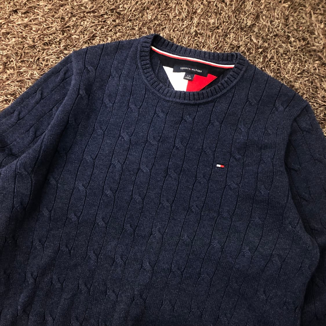 L 타미힐피거 꽈배기 케이블 니트 상품이미지2
