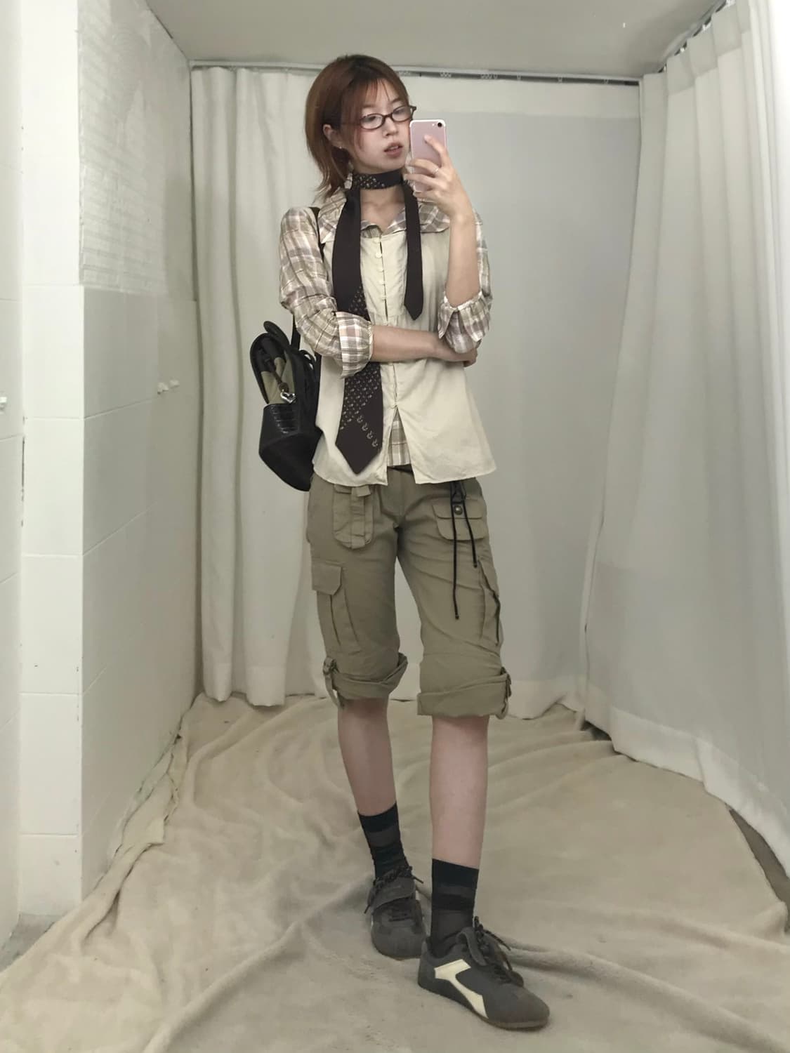 빈티지 베이지 너드 니혼진 코디 세트 상품이미지1