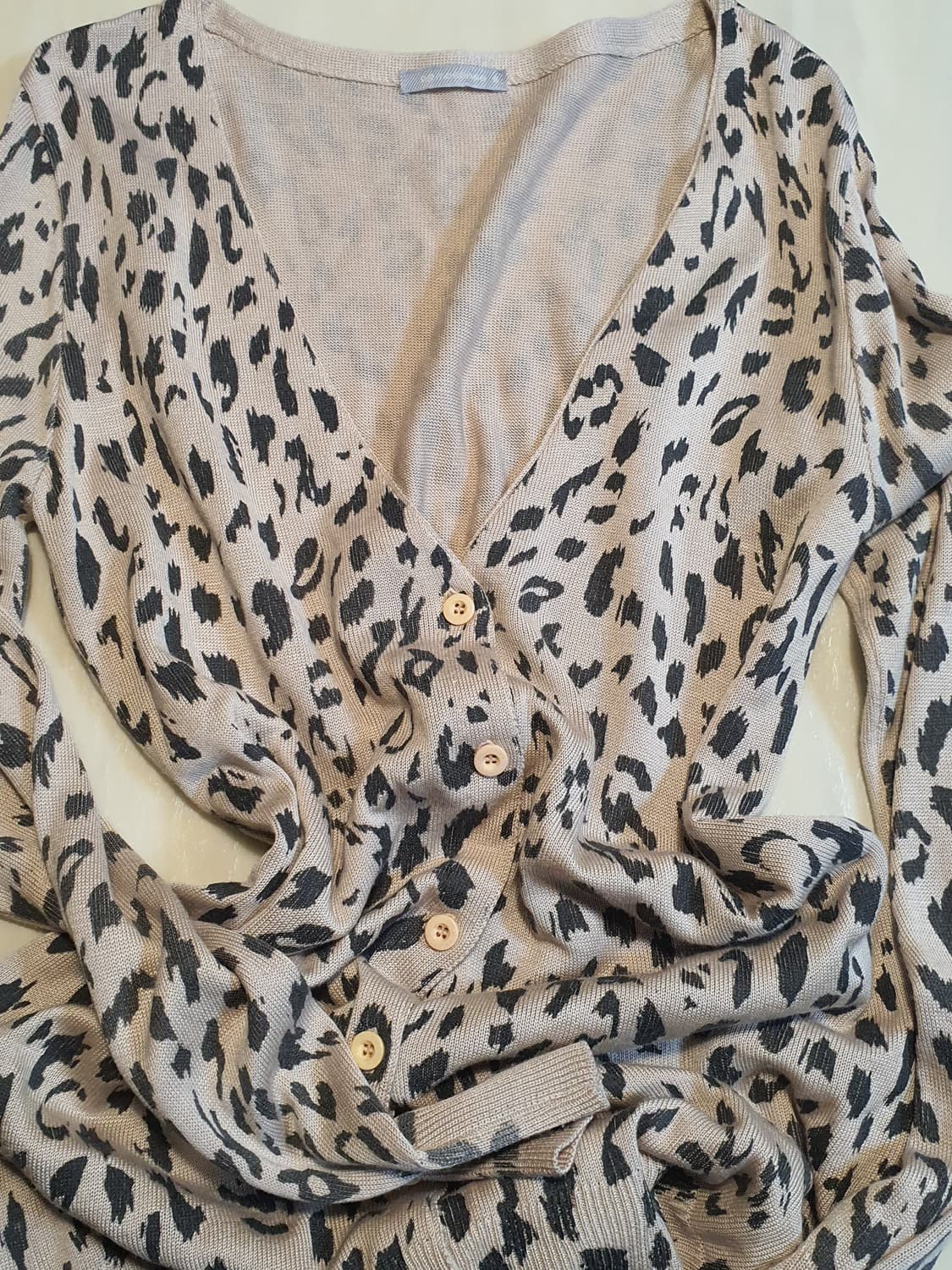 [갸루] 레오파드 브이넥 가디건 상품이미지5