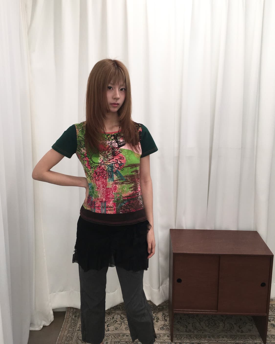 블랙 레이어드 숏 스커트 상품이미지4