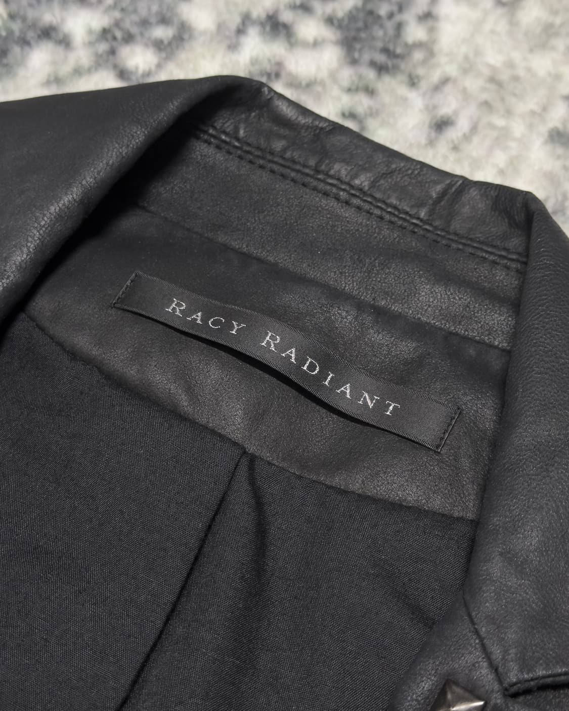 {UNKNOWN} Studs Lam Leather Jacket 상품이미지9