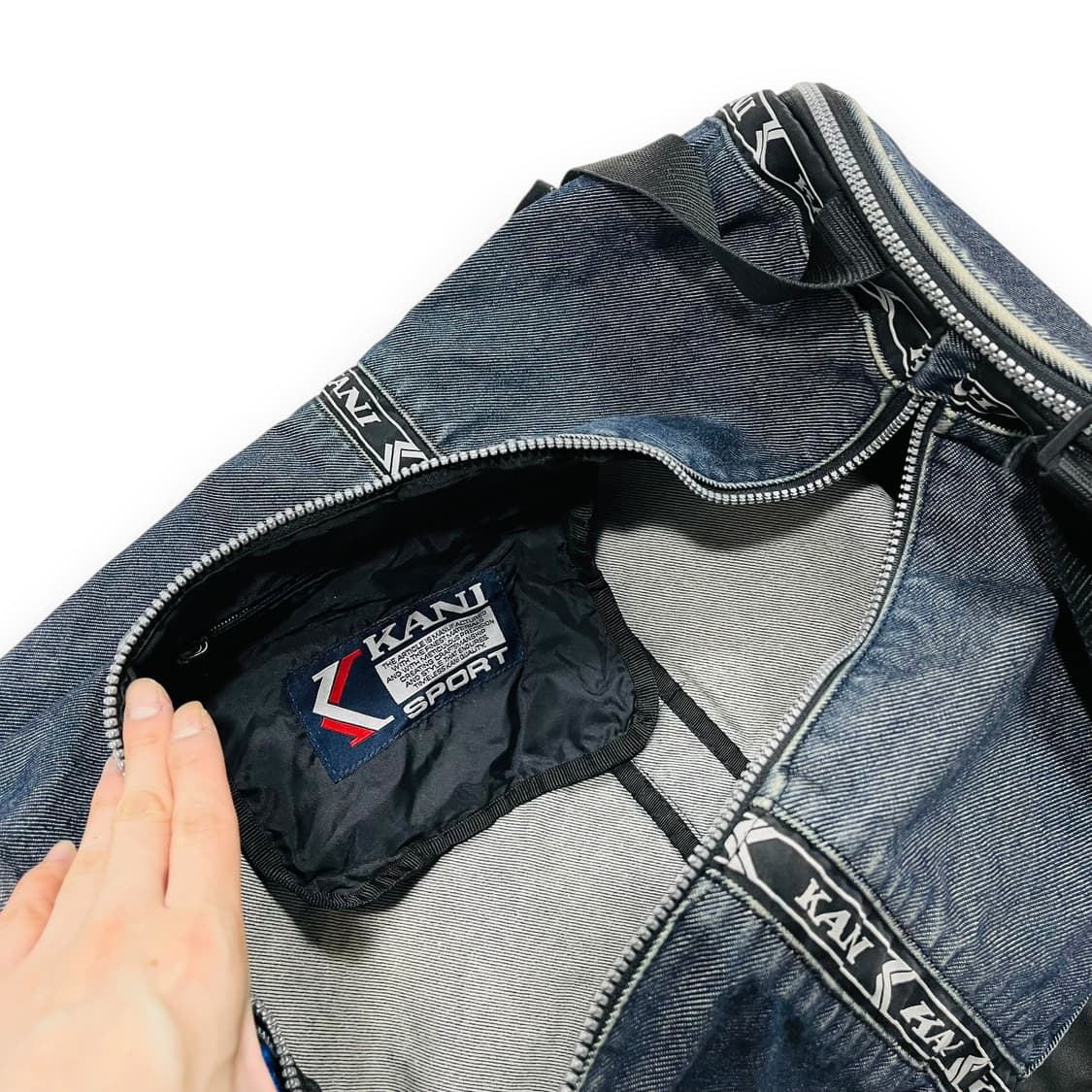 칼 카니 90s 밀리터리 원통 데님 올드스쿨 힙합 빈티지 백팩 상품이미지6