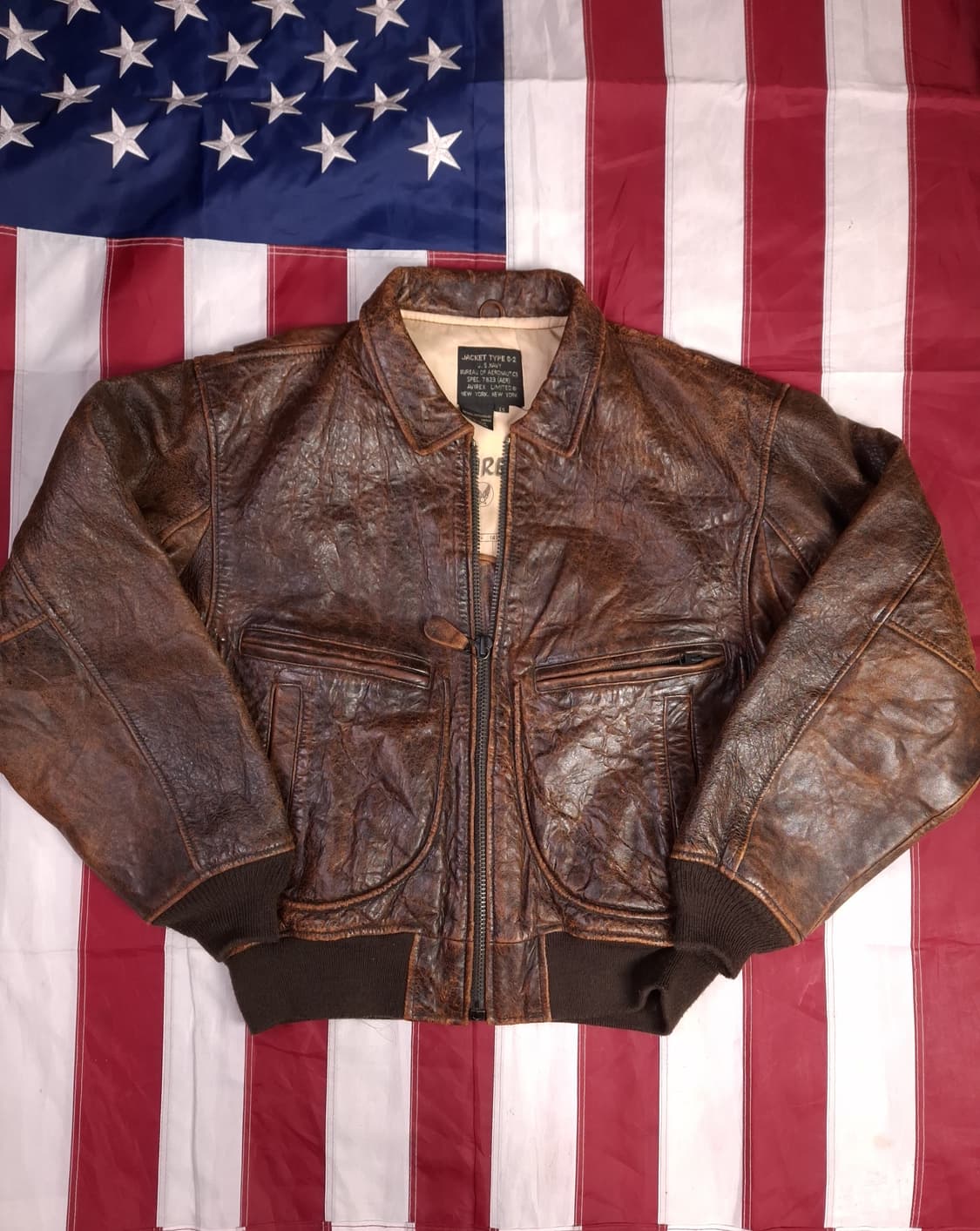 오리지날 아비렉스 미해군 G-2 리얼레더 항공자켓 상품이미지2