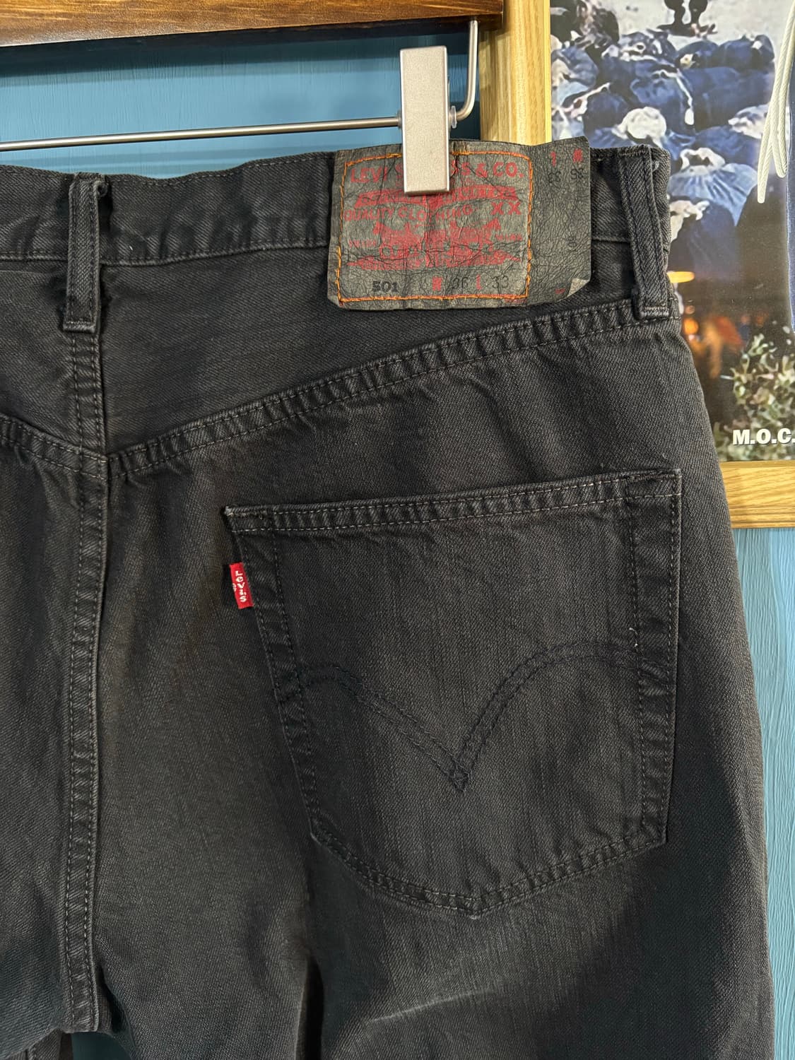 00‘s Levis Black 501 Denim pant.  상품이미지7
