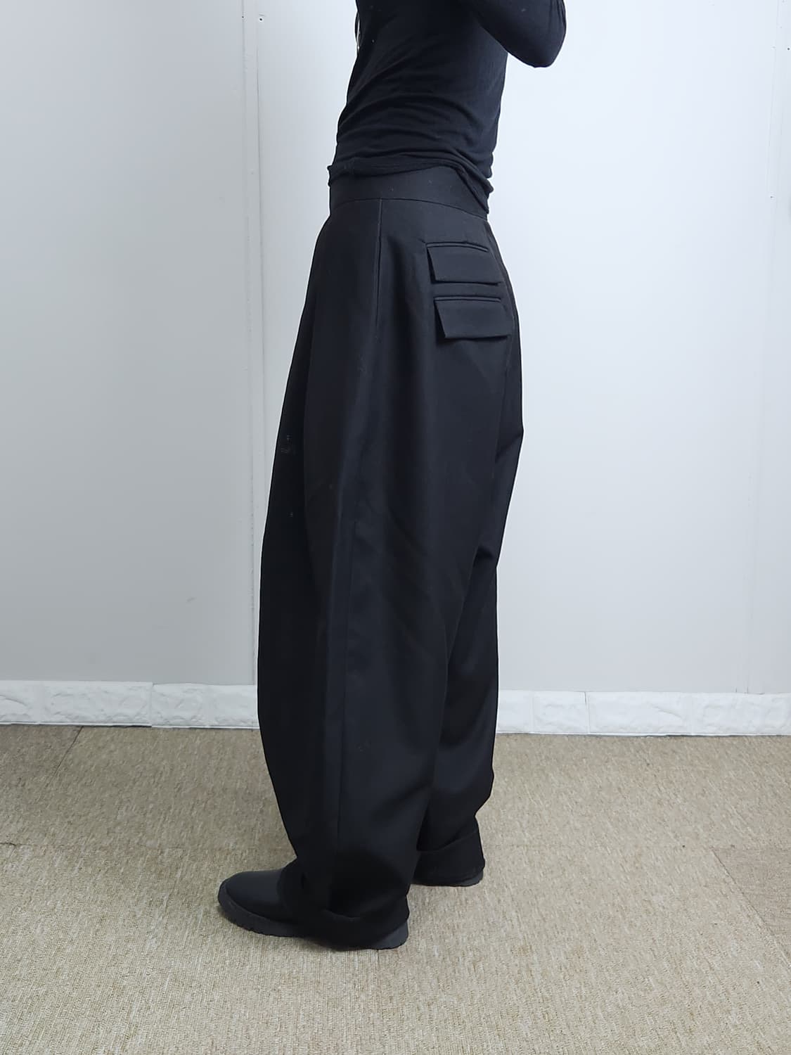 (트리밍버드) 핀턱 배기 슬랙스 상품이미지3