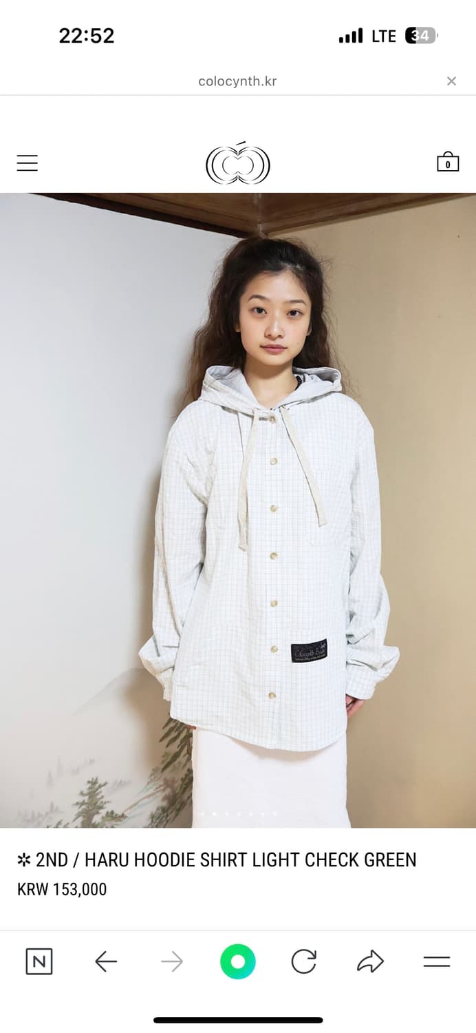 콜로신스 후디셔츠 체크 상품이미지2