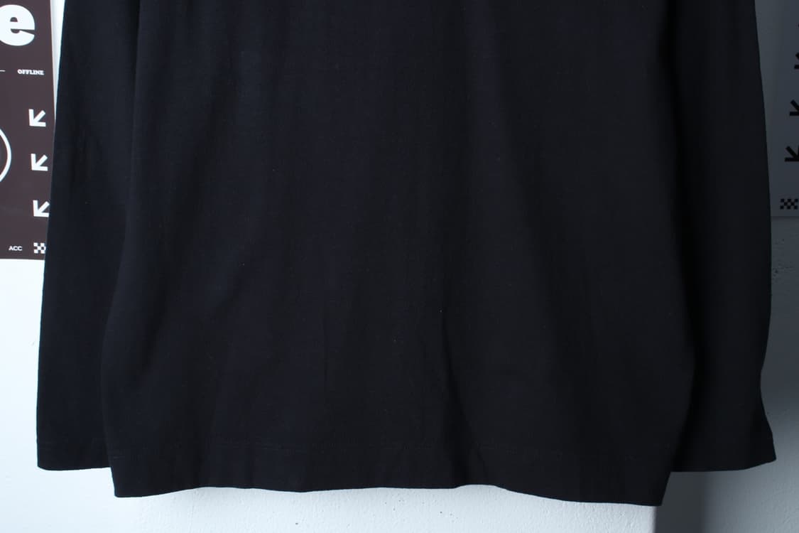 (2XL) 에잇세컨즈 긴팔티셔츠 빅사이즈 포켓 무지 블랙-H3H33935 상품이미지4