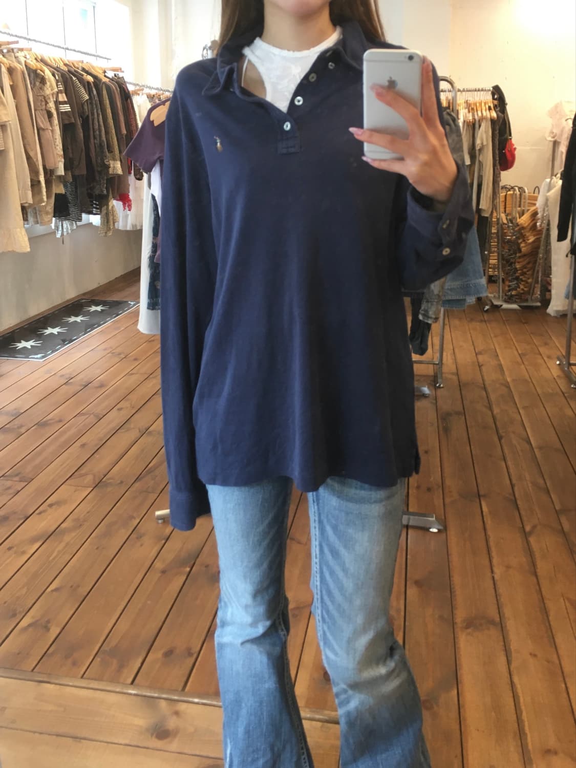 폴로 네이비 롱 카라티  상품이미지3