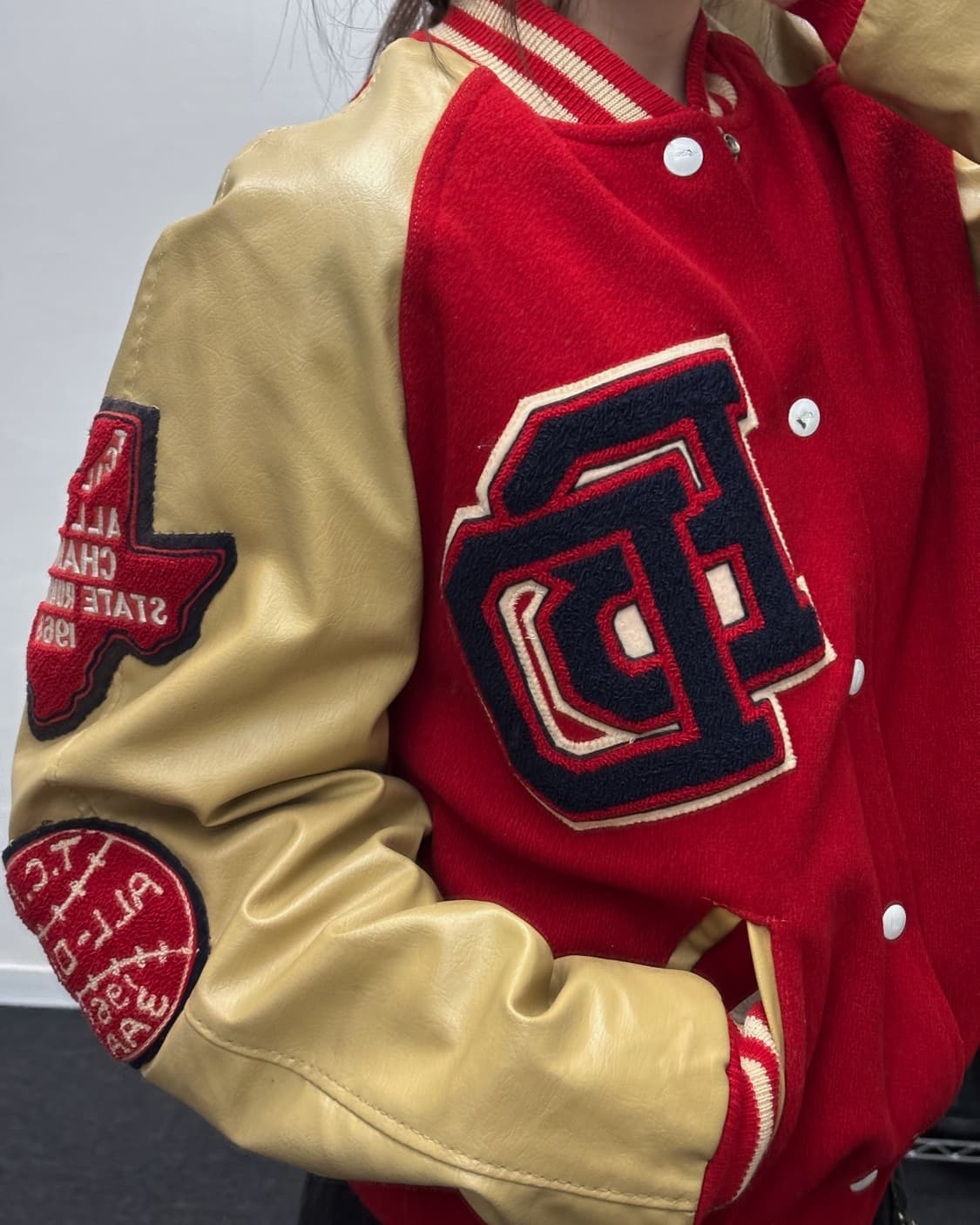 USA 올드 빈티지 레더 바시티 자켓 상품이미지3