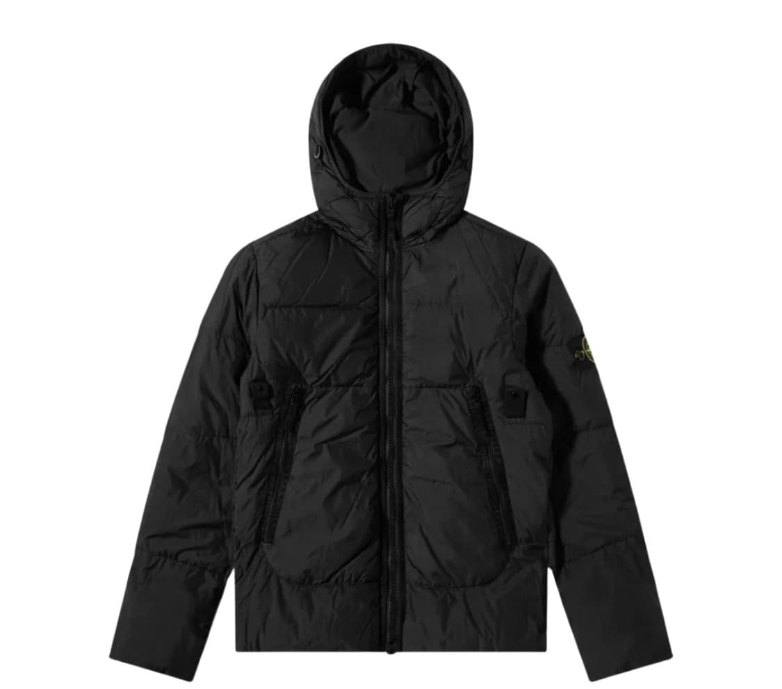 스톤 아일랜드 가먼트 다이드 크링클랩스 다운 자켓 블랙 상품이미지1