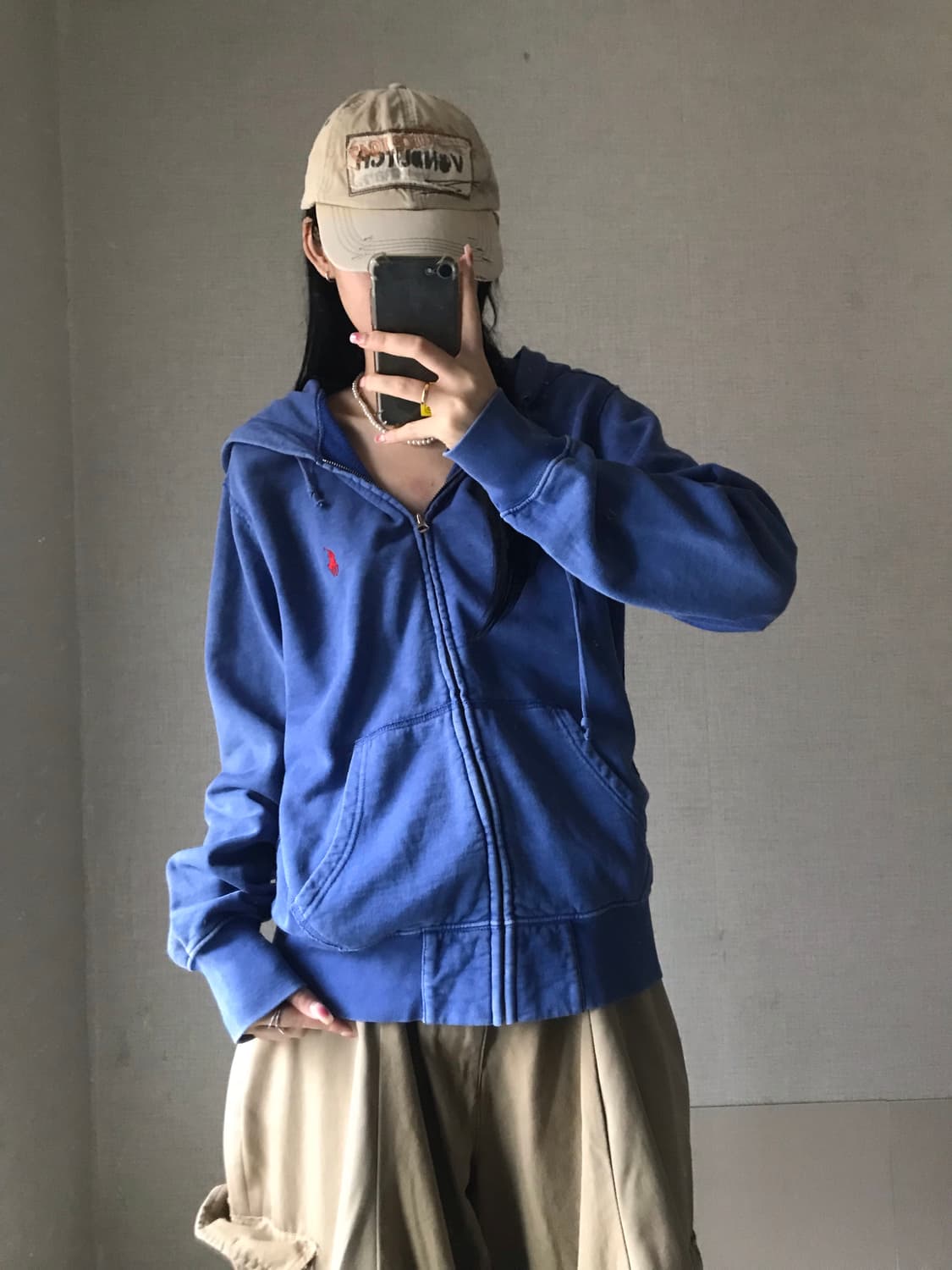 폴로 워시드블루 후드집업 상품이미지1