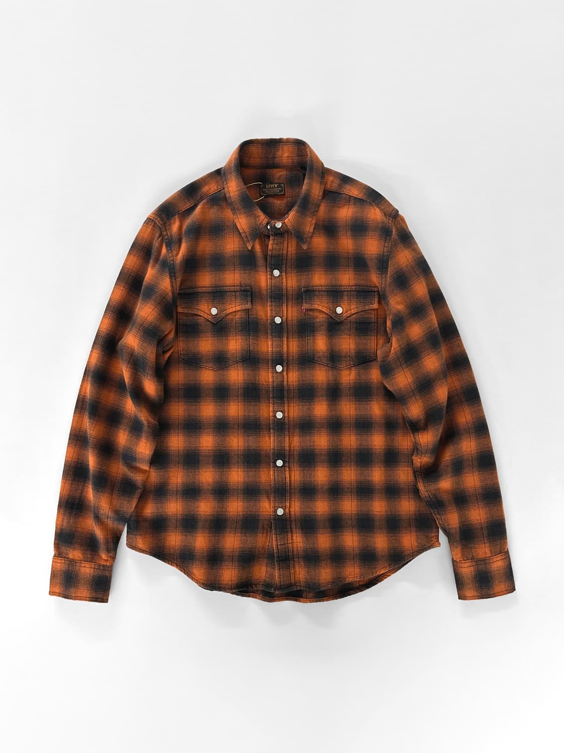 리바이스 스케이트보딩 컬렉션 오렌지 체크 플란넬 셔츠 상품이미지2