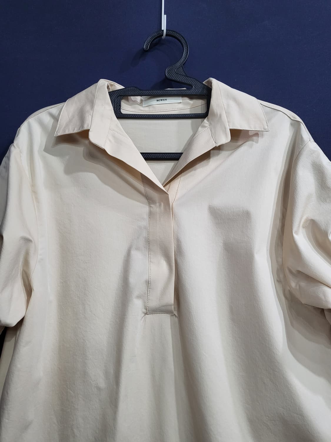 BOWEN 보웬 브이넥 카라 셔링 롱원피스 상품이미지2