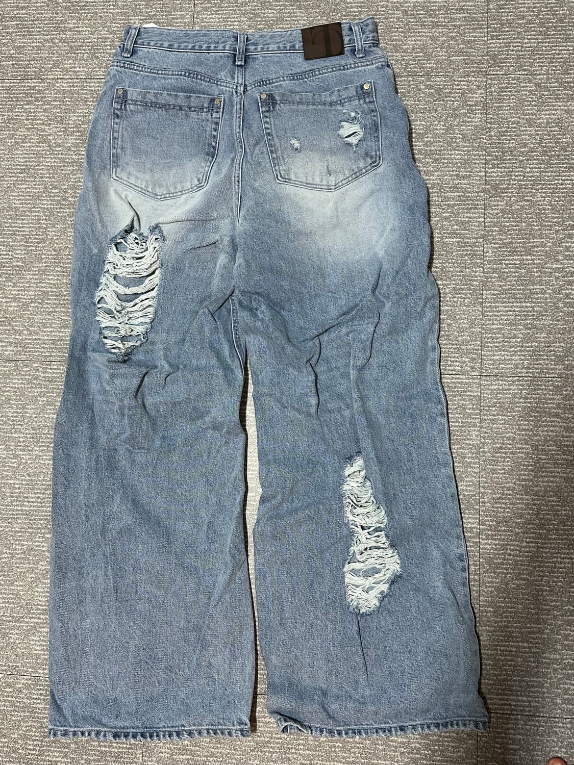 트리밍버드 스크래치 데미지 데님 팬츠 상품이미지2